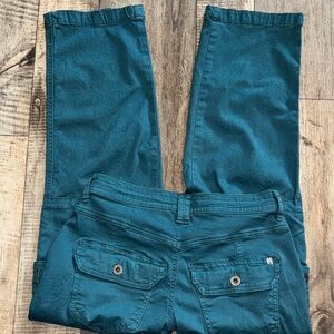 Kuhl Teal Cropped Ankle Pants with Back Flap Pockets